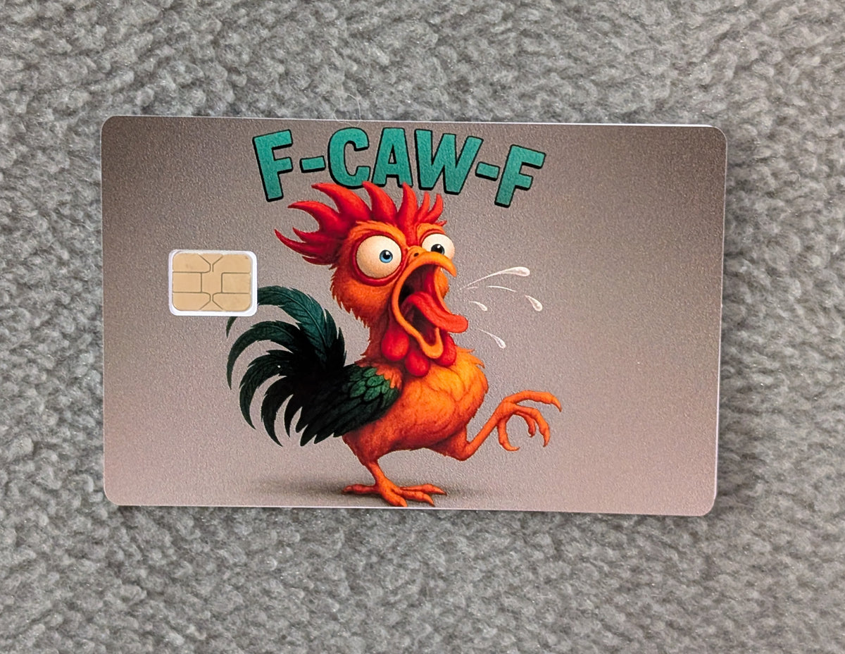 F-Caw-F  Card Protector Sticker, Overlay, Decorative Only