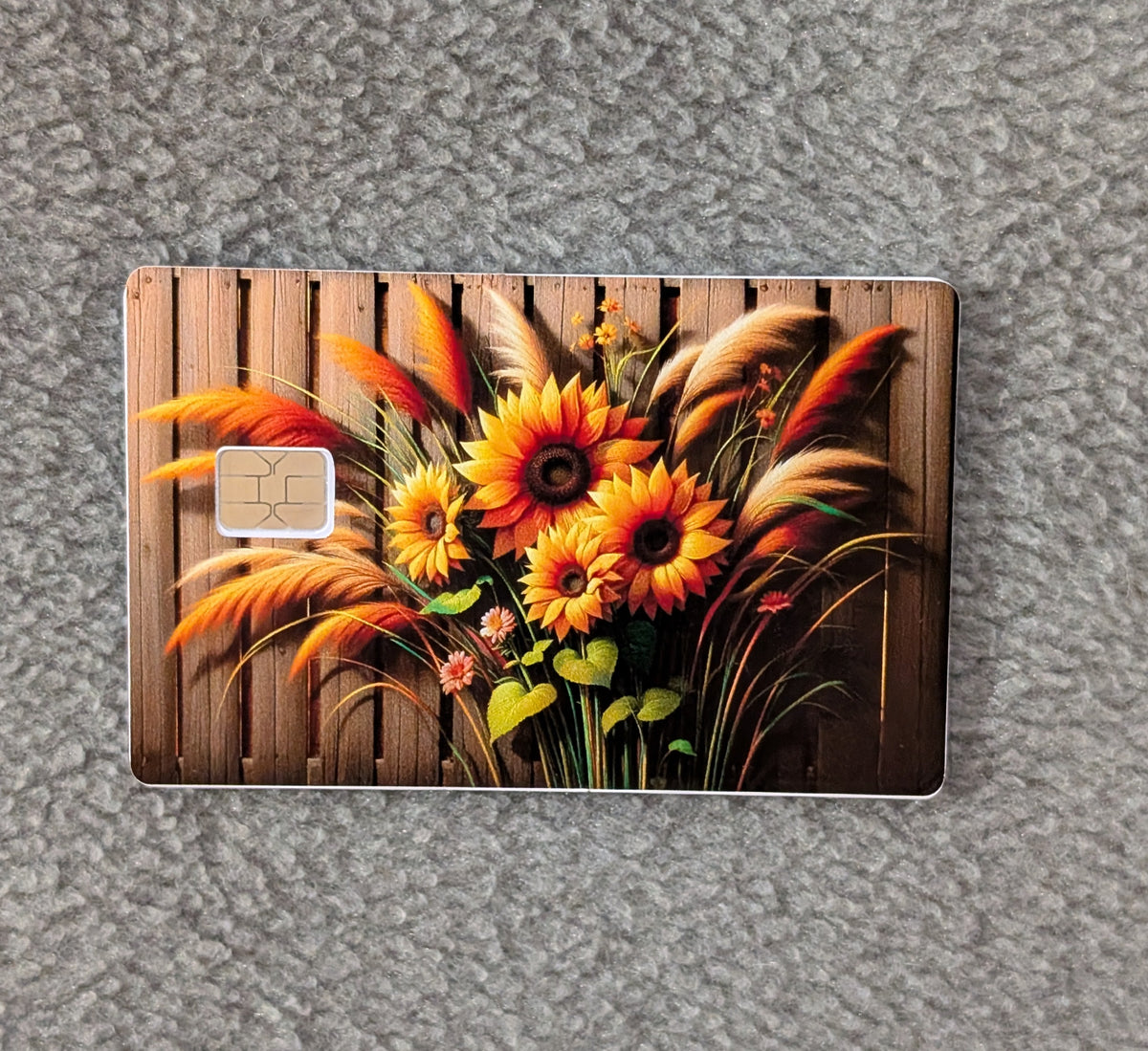Sunflower Bouquet  Card Protector Sticker, Overlay, Decorative Only