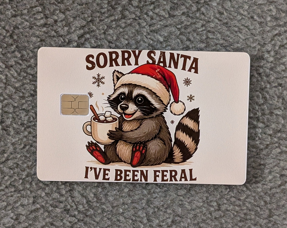 Sorry Santa I've been Farel Card Protector Sticker, Overlay, Decorative Only