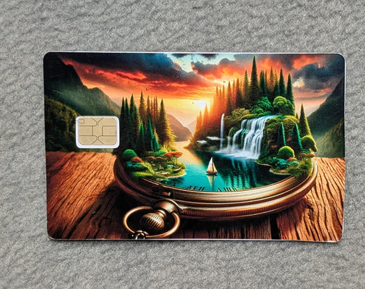 Father Time Card Protector Sticker, Overlay, Decorative Only