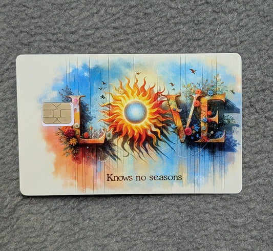 Summer Love Card Protector Sticker, Overlay, Decorative Only