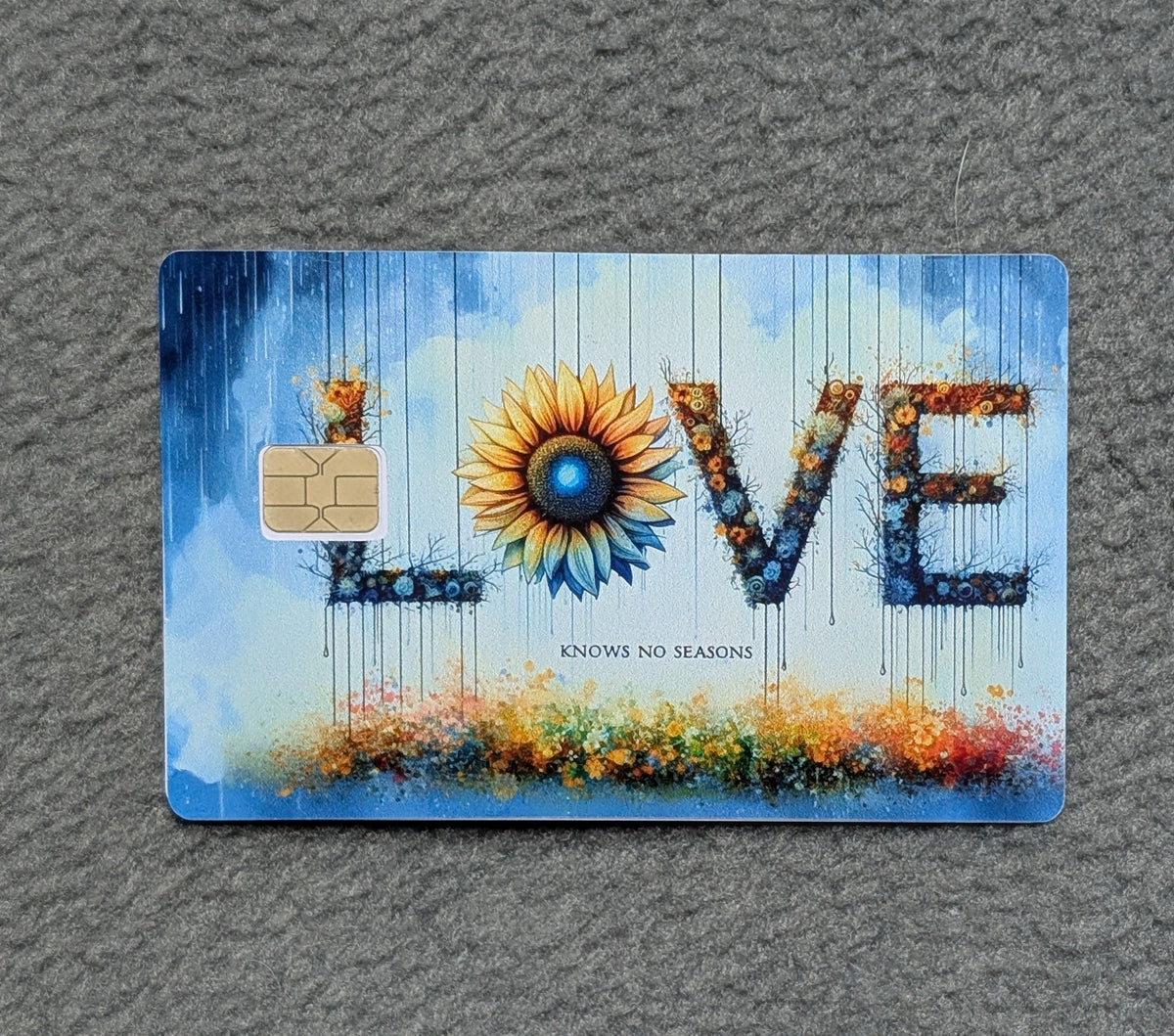 Spring Love Card Protector Sticker, Overlay, Decorative Only