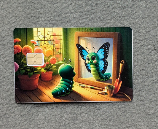See your Worth Card Protector Sticker, Overlay, Decorative Only