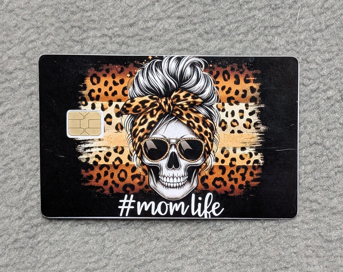 Mom Life Card Protector Sticker, Overlay, Decorative Only