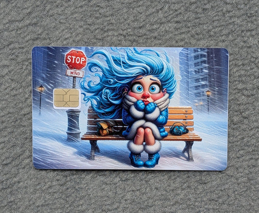 Brr Winter Wind Card Protector Sticker, Overlay, Decorative Only