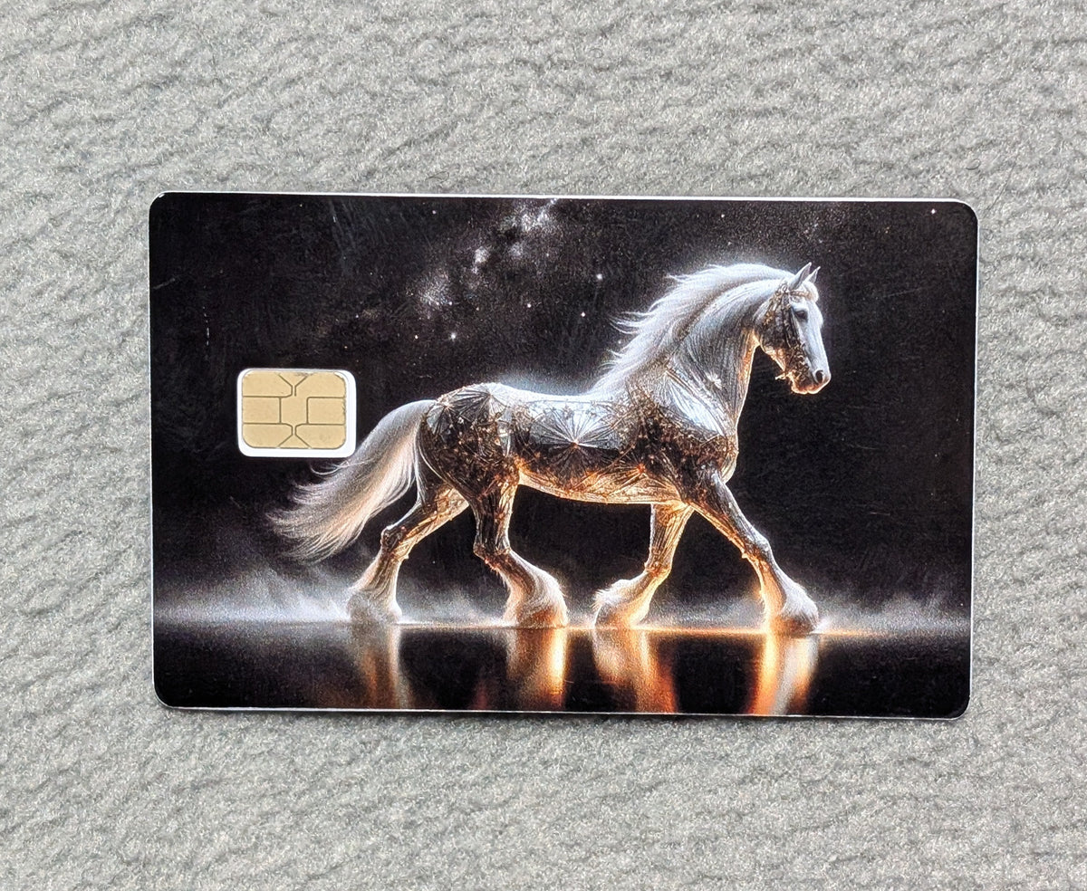 Magical Horse Card Protector Sticker, Overlay, Decorative Only