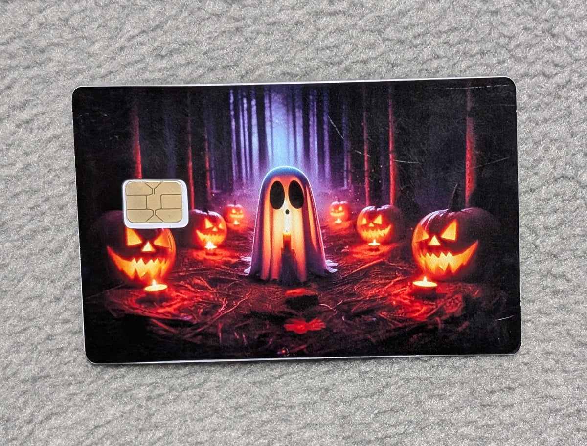 Boo Card Protector Sticker, Overlay, Decorative Only