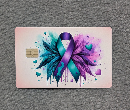 Suicide AwarenessCard Protector Sticker, Overlay, Decorative Only