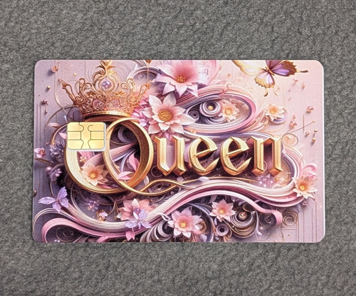 Queen Card Protector Sticker, Overlay, Decorative Only