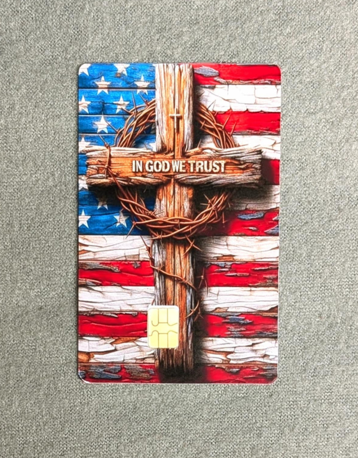 In God Card Protector Sticker, Overlay, Decorative Only