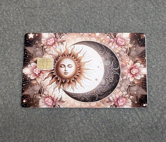 Sun and Moon  Card Protector Sticker, Overlay, Decorative Only