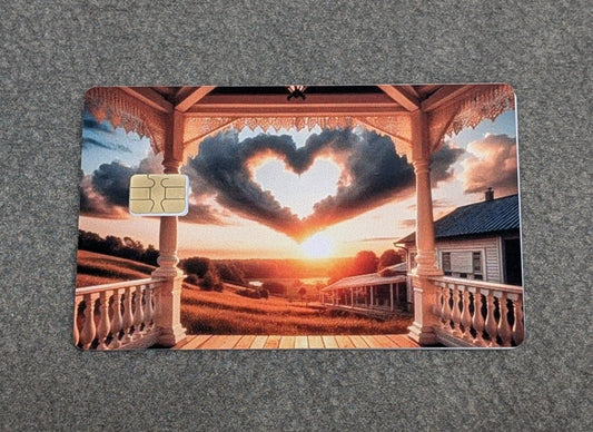 Cloud Heart Card Protector Sticker, Overlay, Decorative Only