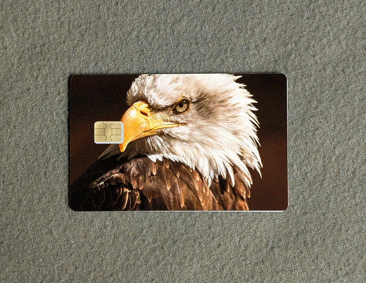 American Eagle  Card Protector Sticker, Overlay, Decorative Only