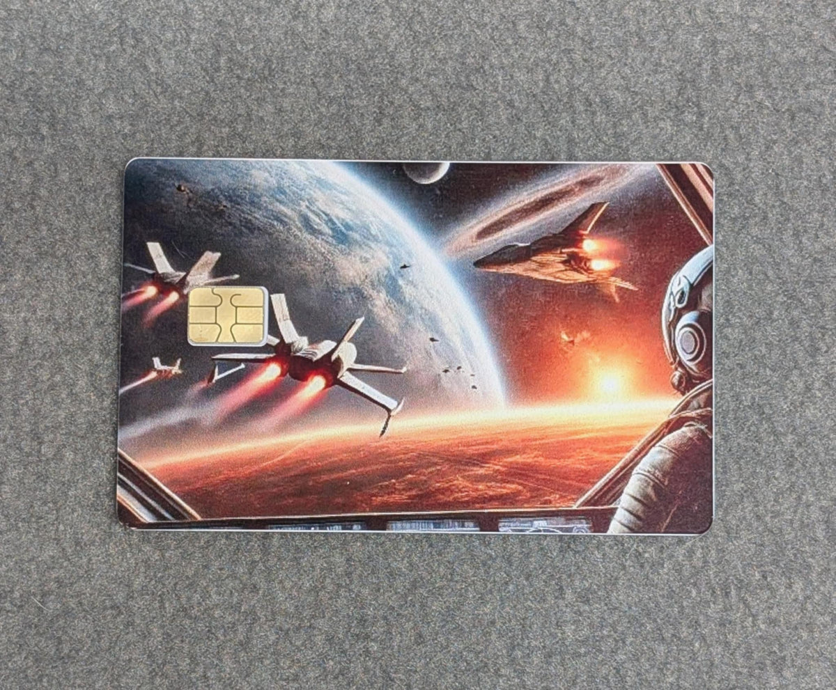 Space View Card Protector Sticker, Overlay, Decorative Only