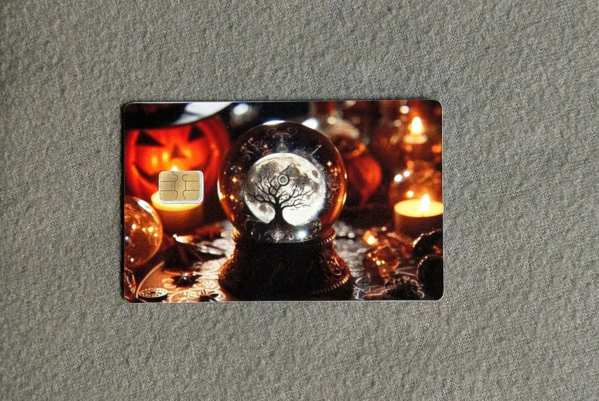 Crystal Ball Card Protector Sticker, Overlay, Decorative Only