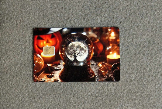 Crystal Ball Card Protector Sticker, Overlay, Decorative Only